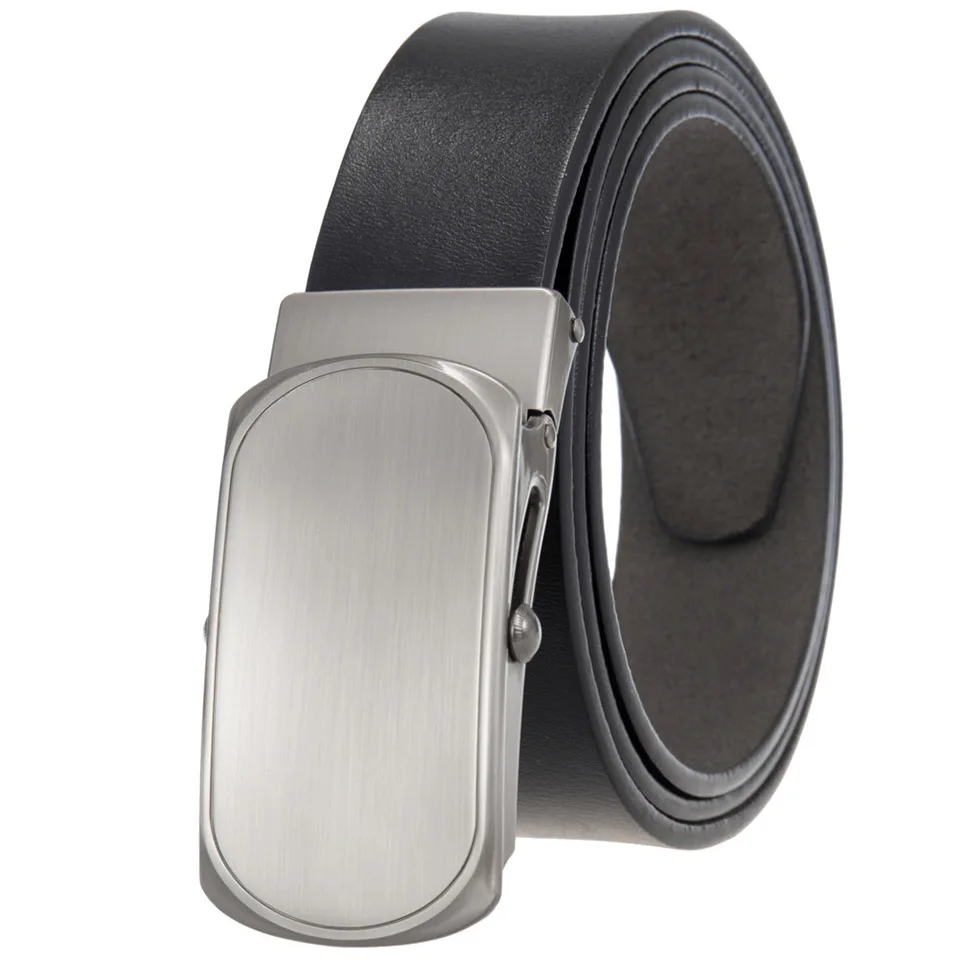 

Roller Buckle Alloy Buckle Two-Layer Cowhide Belt Casual Retro Belt Belt Black 2136S