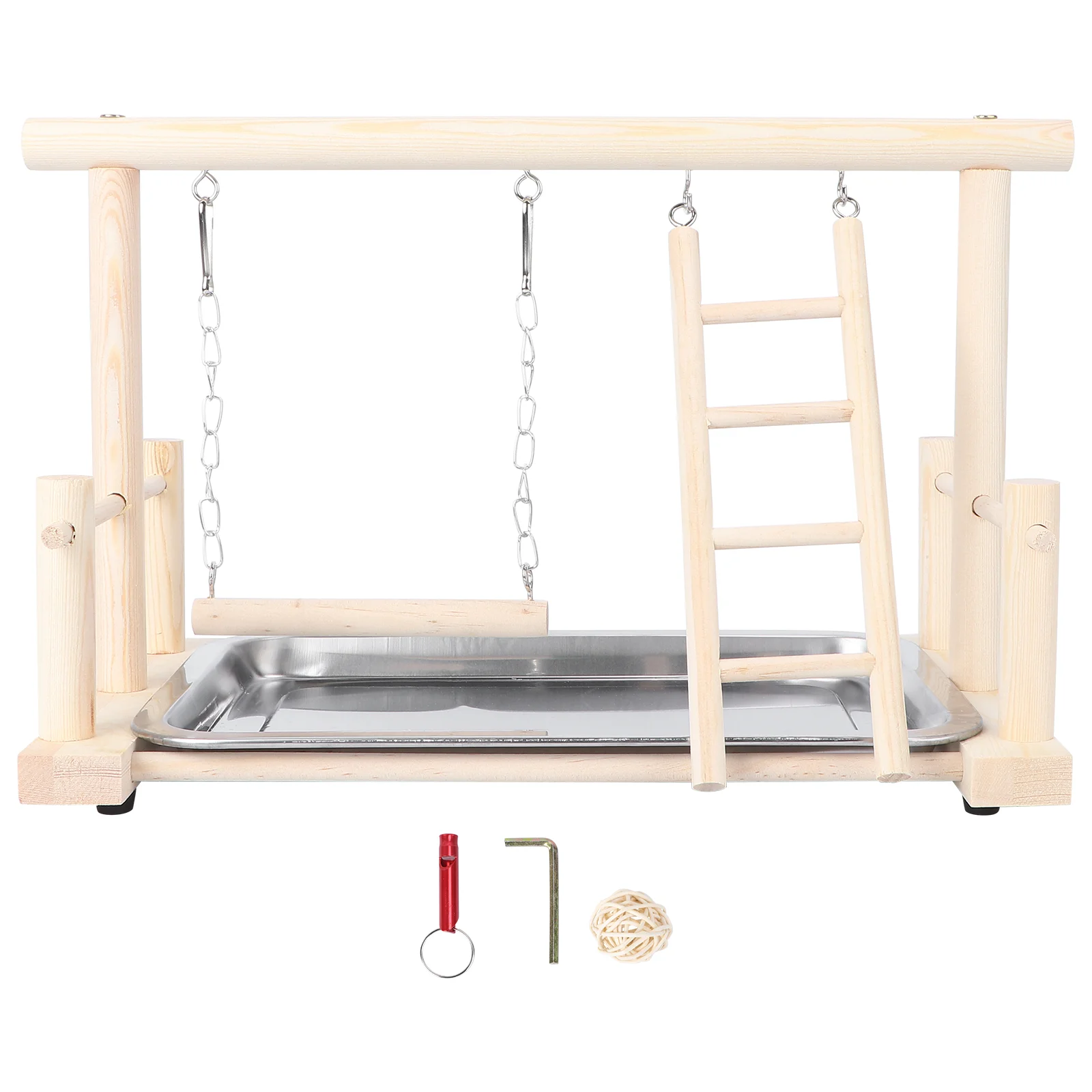 

Bird Stand Playground Parrotwood Perch Cage Cockatiel Hamster Accessories Ladder Gym Swing Wooden Play Playpen Parakeet
