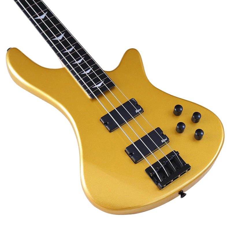 4-струнная бас-гитара 43 дюйма синяя массивная с корпусом из липы гриф Канады и