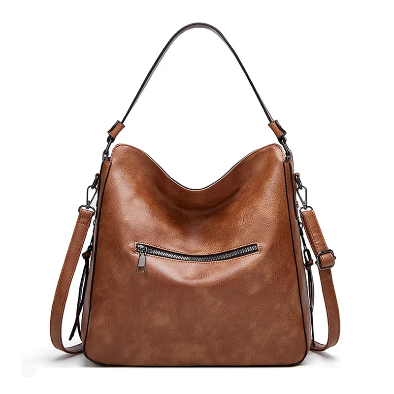 Aliwood Large Capacity Leather Women's Stray Tote Bag Quality Retro Shoulder Bags Designer Females Crossbody Bags Handbag Bolsas