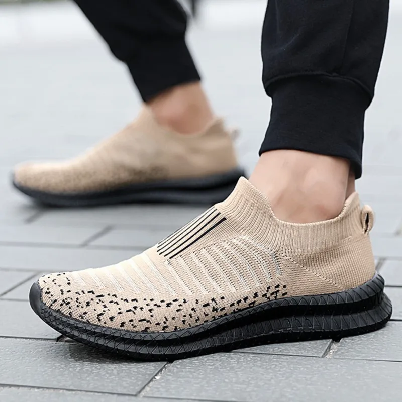 

Кроссовки мужские сетчатые, дышащие легкие, без застежки, модные, 2023