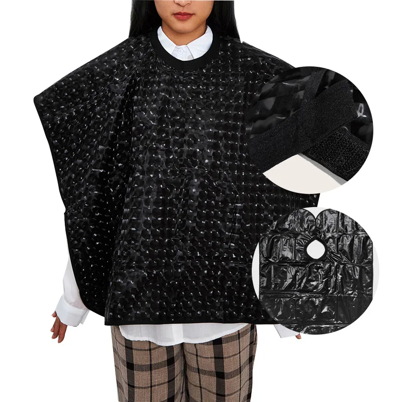 

Waterproof Hair Coloring Cape Black Shawl Dyeing Perming Barbershop Hairdressing Apron Cutting Gown Hair Cloth Wrap