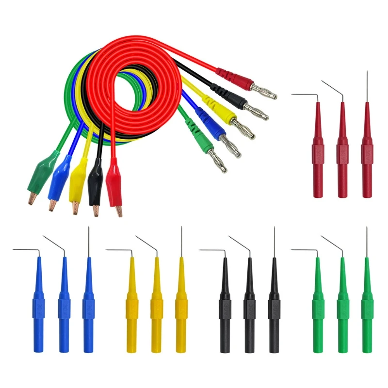 

Banana Plug to Clips Test Leads with Clip Adapter Dropship