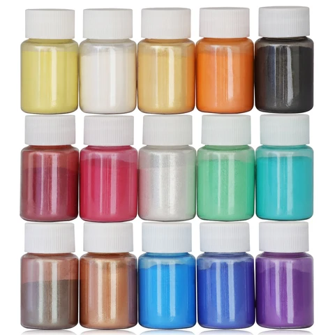 Пигментный наполнитель для полимерной смолы, 32 цвета, перламутровый порошок, искусственные украшения, инструменты для украшения ногтей