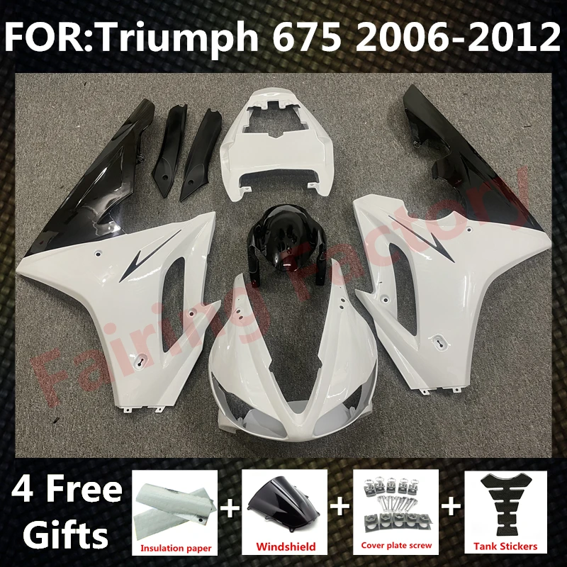

Motorcycle ABS Fairings Kit Fit for Triumph Daytona 675 675R 2006 2007 2008 2009 2010 2011 2012 Bodywork fairing set black white