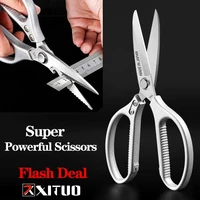 xituo stainless steel scissors household kitchen multi function food strong chicken scissors bone kill fish food