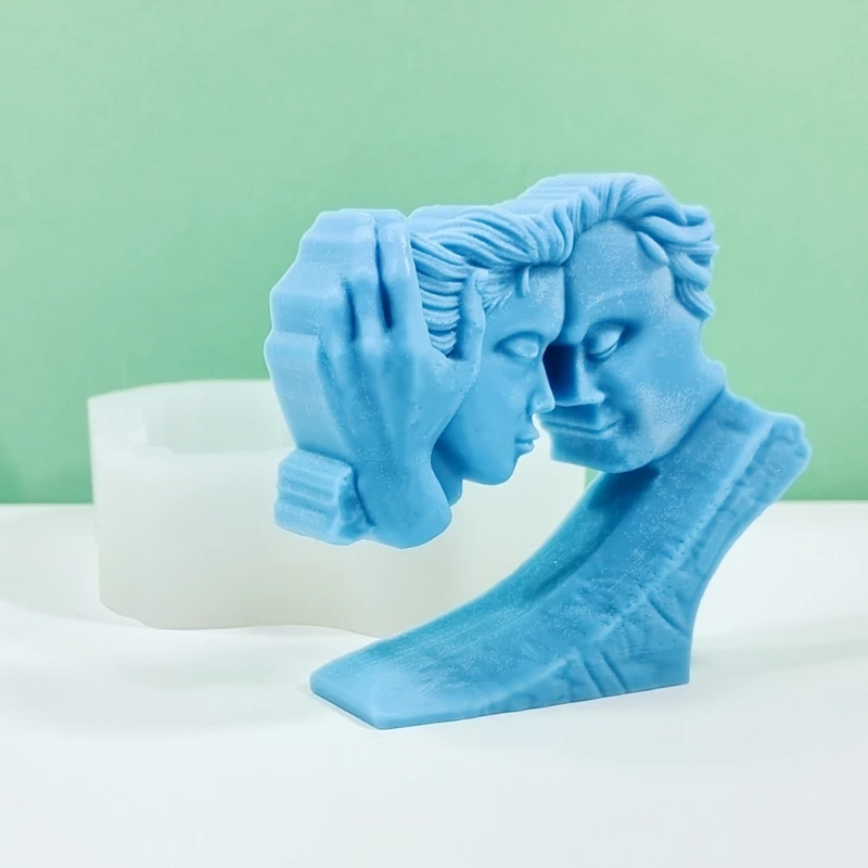 Статуя человеческого лица формы для свечей DIY свечи гипсовые украшения