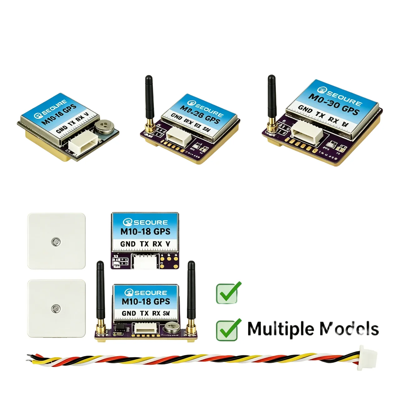 Фото SEQURE M10-12 | M10-18 | M10-25Q GPS-модуль малого размера для быстрого позиционирования INVA BF, для гоночных дронов с фиксированным крылом, FPV-возврат, компас QMC5883L №2