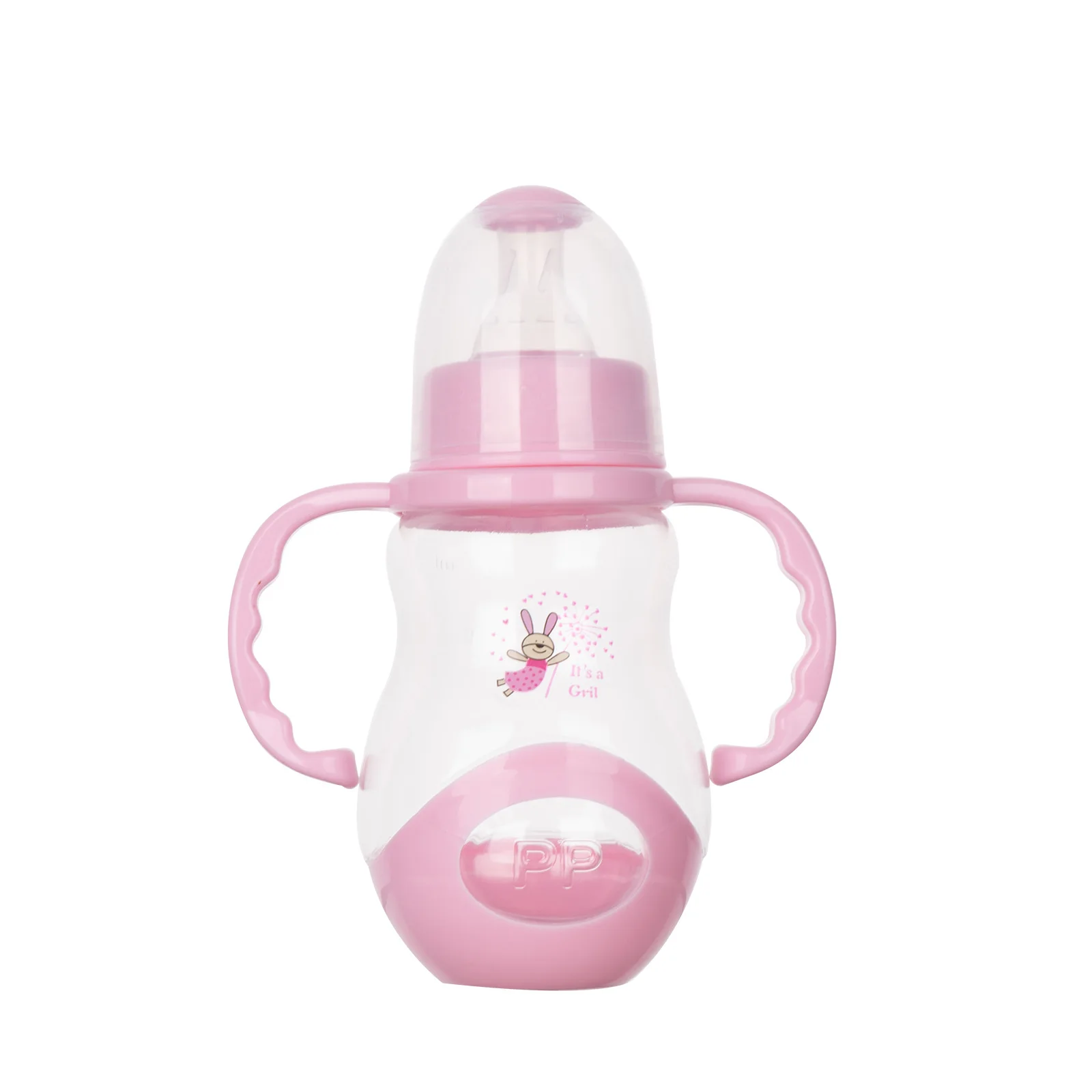 

160ml Small Arc Baby Water Feeding Bottle with Handles Safe Cute Cartoon Food Cup Storage for Newborn Toddler Infant Accessories