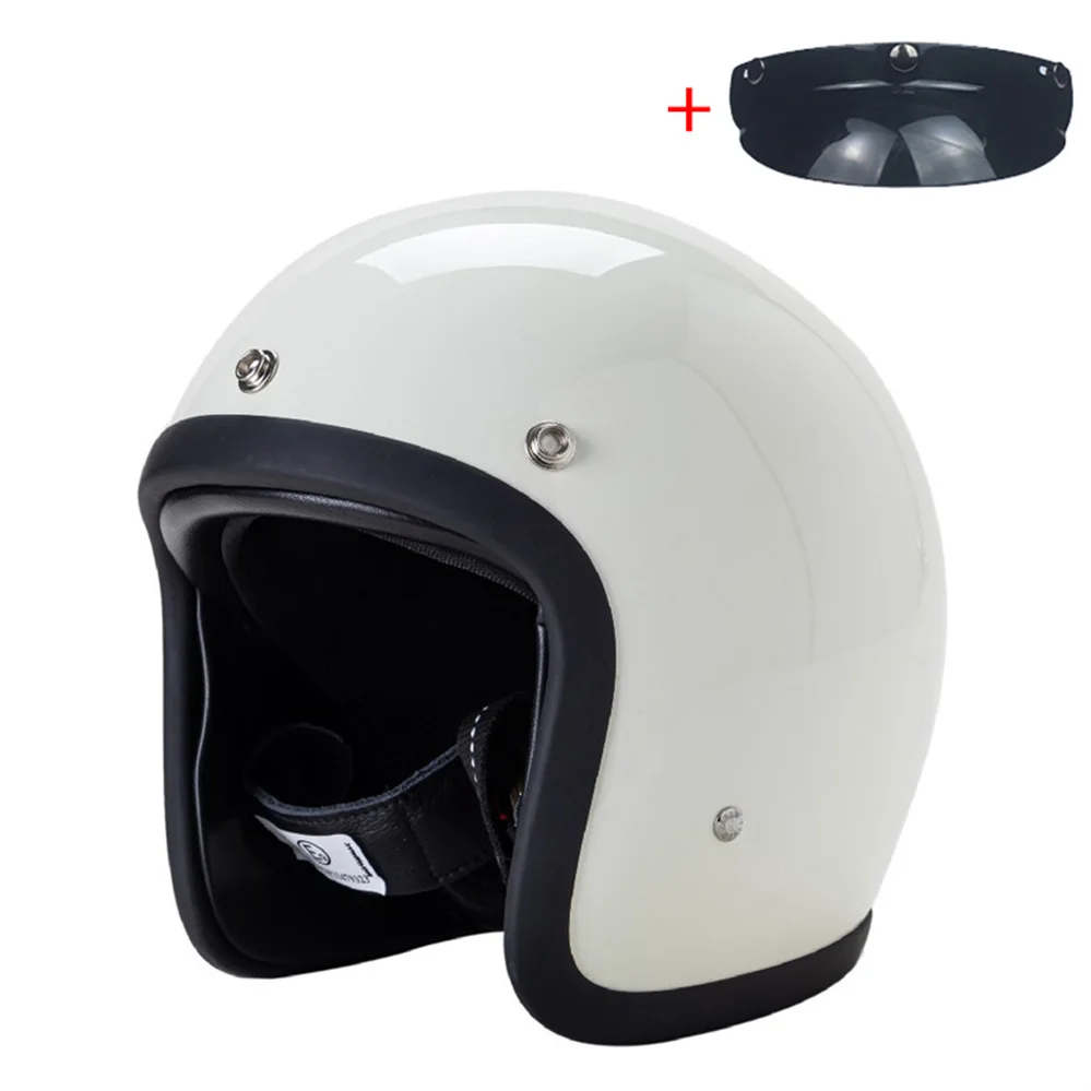 

TT&COCASCOS Fiberglass Retro Motorcycle Helmet Vintage Open Face Moto High Quality Scooter Casque DOT ECE Four Seasons Kask Helm