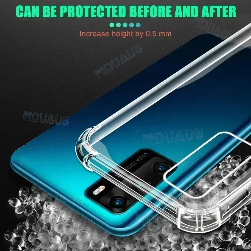 Прозрачный противоударный чехол для Huawei P30 P40 Lite E P50 P smart S Z Защитный Mate 20 30 40 50 Pro 50E