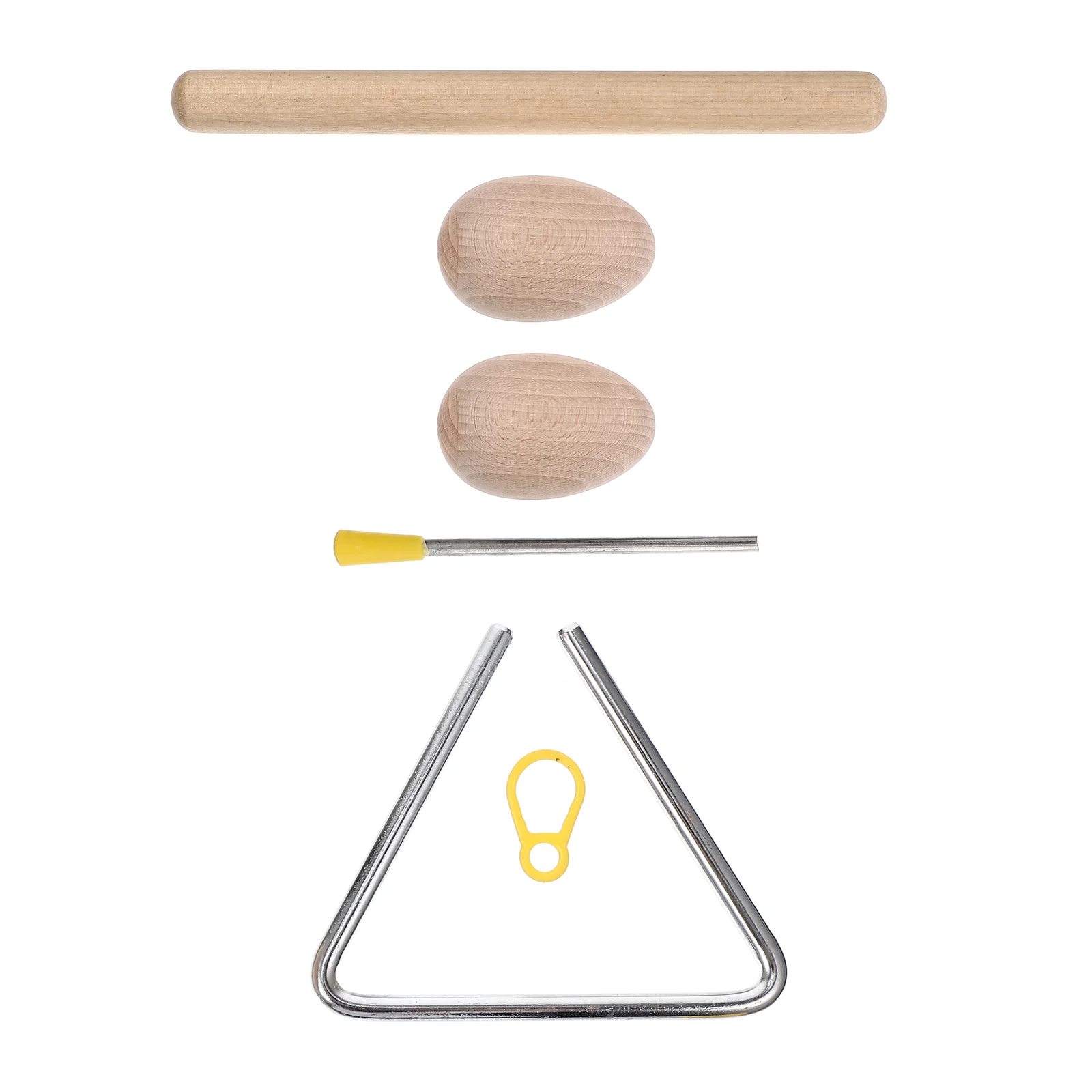 

1set Triangle Hand Percussion with Striker Steel Triangles Instrument