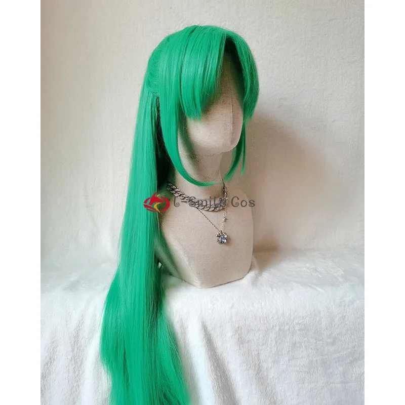 Длинный зеленый искусственный парик 100 см в стиле аниме Higurashi no Naku Koro ni Sonozaki