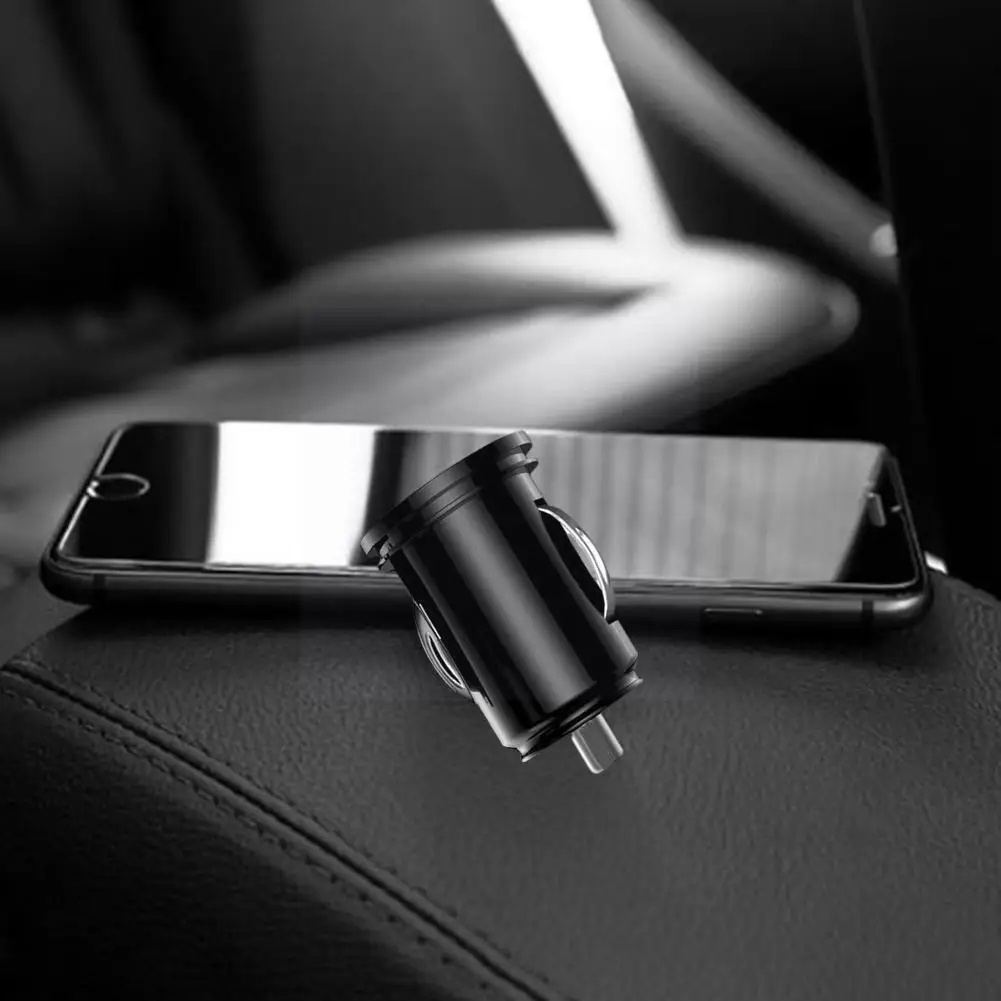 

2.1a 12v Dual Usb Car Charger Mini Bullet 2 Port Cigarette Lighter Adapter Charger Usb Power Adapter For All Phones Q1u2