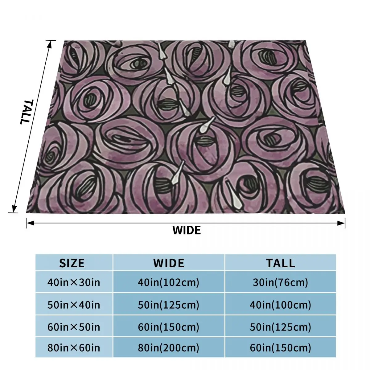 Шарль Ренни маккинтош дизайнерское одеяло с цветами для зимнего дивана