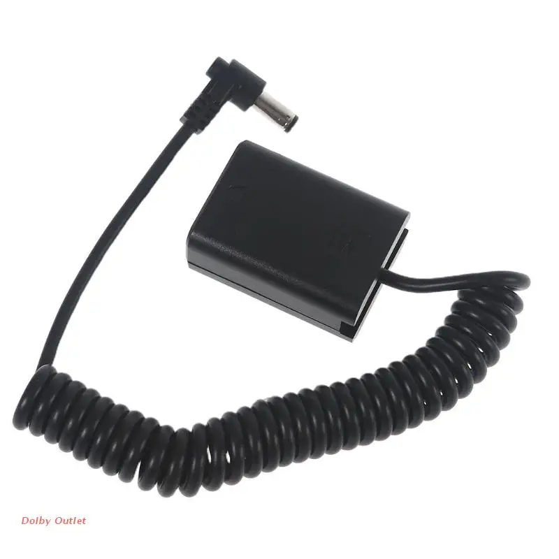 

NP-FW50 Dummy Battery Pack Adapter DC5.5x2.1mm Connector Male Plug Coupler with Spring Cord for-Sony Alpha A7,A7R,A7S,A7S