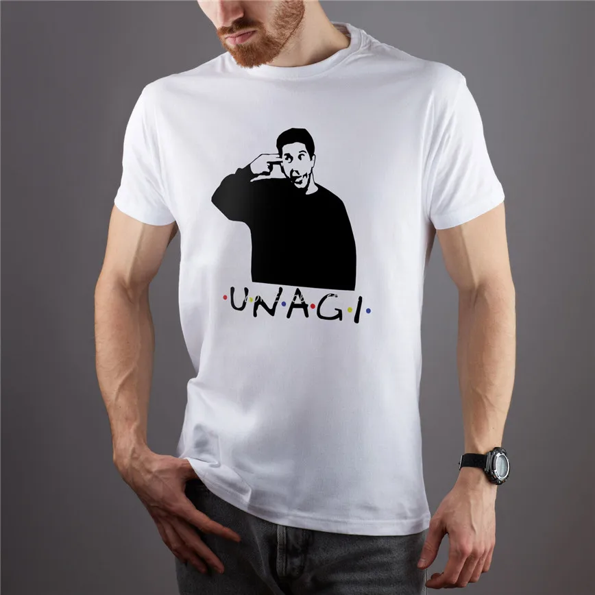 

Friends Ross Unagi Tv Series Funny Tee Gift Tumblr Printed Unique Unagi T-Shirt Retro O Neck Tee Shirt men summer t-shirt