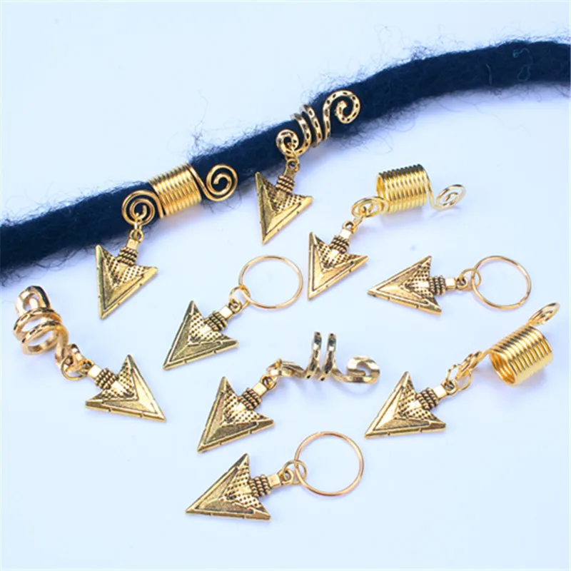 

5pcs Gold Hair Rings Hair Braid Dread Dreadlock Hair Beads Hair Cuffs Tube Rings for Hair Styling Accessories Hair Braiding Tool