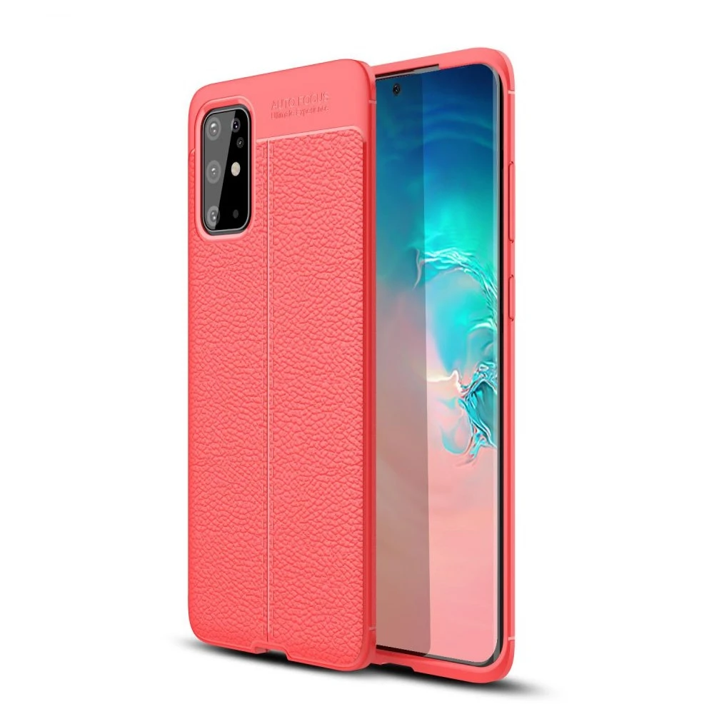 

Phone Case Compatible For Samsung Galaxy S20 Plus Leather Looking Silicone Red