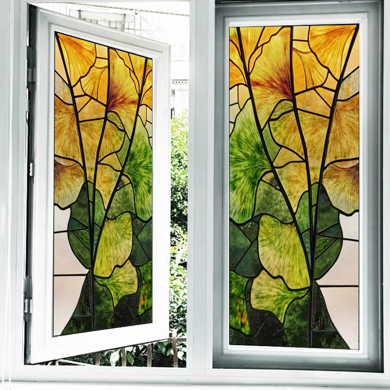 Оконная пленка витражные пленки матовая статическая клейкая легкая прозрачная