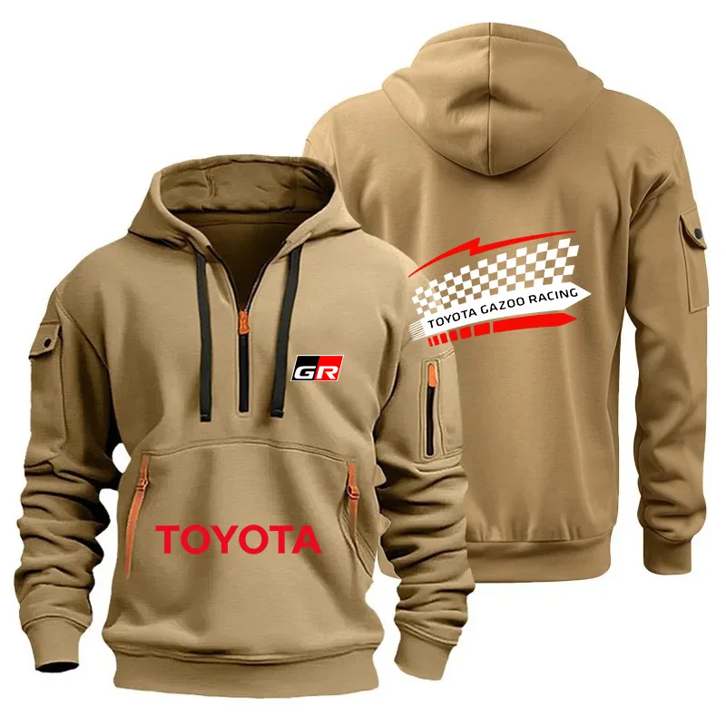 Спортивная толстовка унисекс Toyota Gazoo Racing с короткой молнией, веснаосень 2026, с множеством карманов, для мужчин и женщин (art.: 3920da5475232) - 3920da5475232
