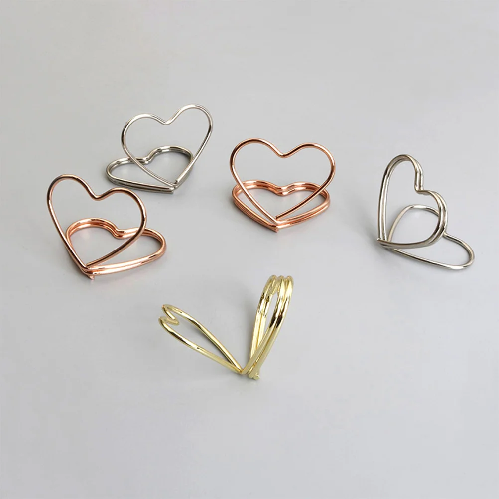 

Table Holdersholder Number Place Name Wedding Stands Memo Stand Photo Picture Clips Heart Gold Menu Metal Wire Sign Display Clip
