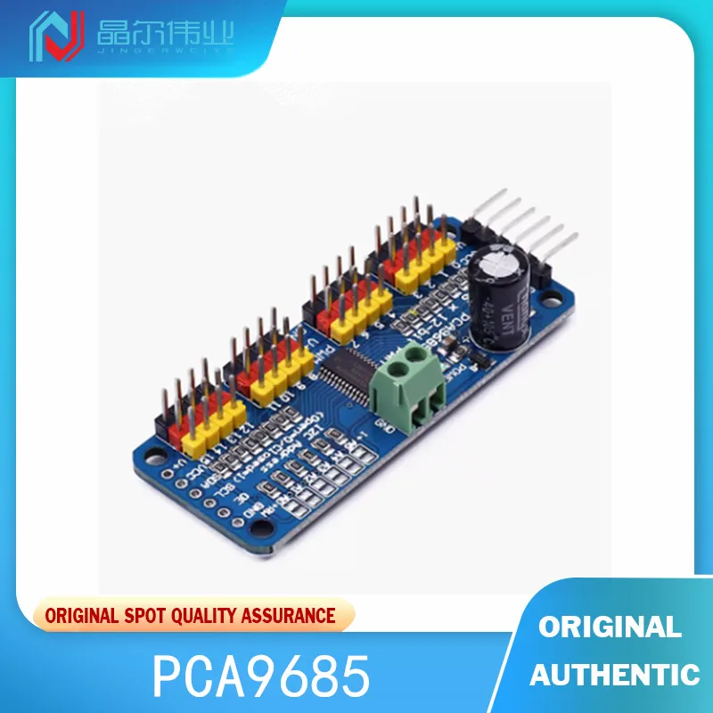 

1PCS PCA9685 16-way PWM Servo steering gear drive board robot controller IIC interface module driver