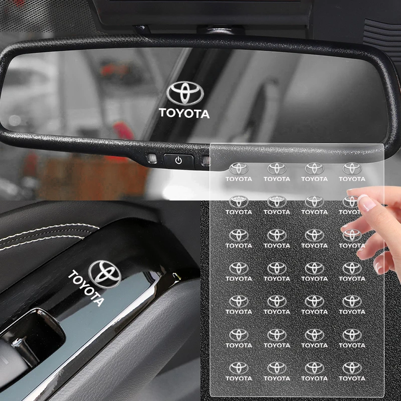 Наклейки Для Салона Автомобиля Toyota-наклейки На Руль Hilux Aygo Yaris Ractis Corolla Camry Auris Rav4