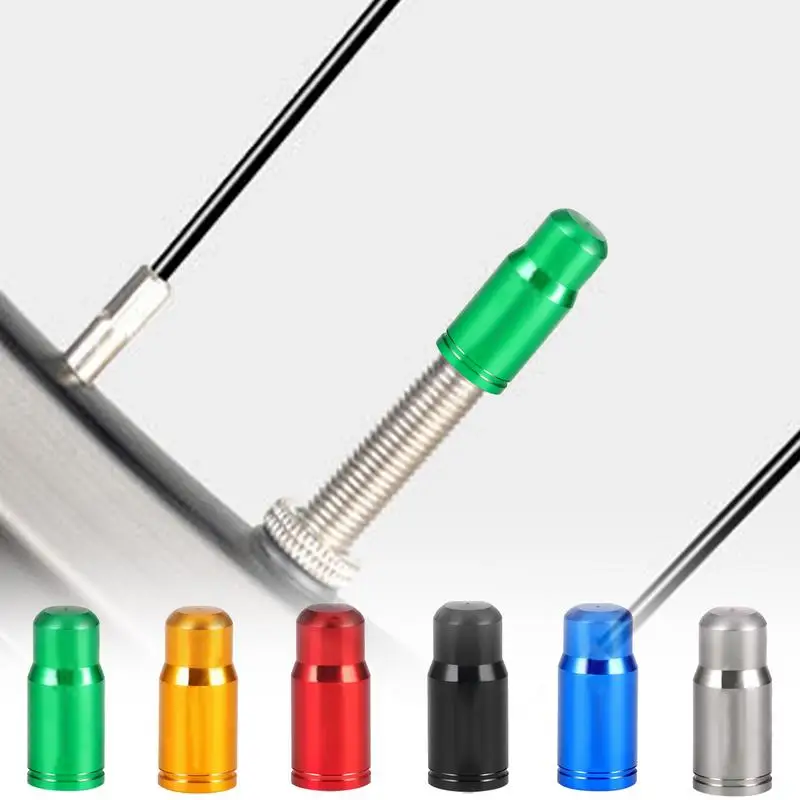 

Tire Valve Caps Bicycle Tire Caps Bike Caps Aluminum Alloy Dustproof Bright Color Bike Air Tire Caps Bicycle Valve Stem Cover