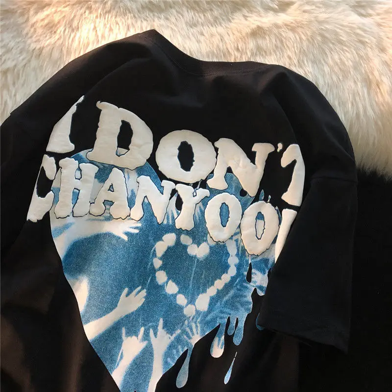 Футболка женская с коротким рукавом уличная одежда в стиле Харадзюку Топ