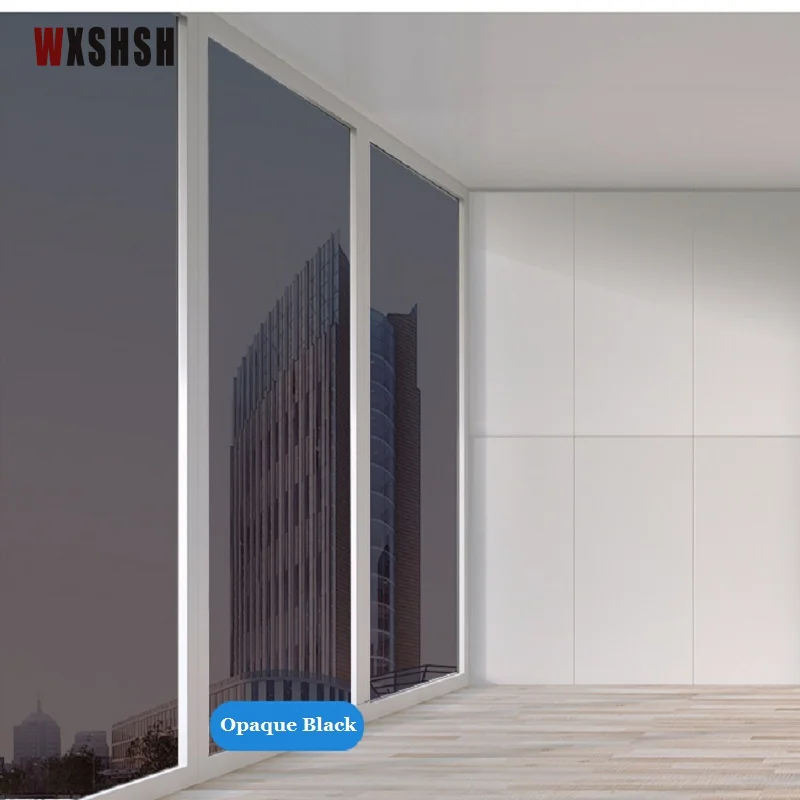 Heat Insulation Glass Sticker 49%Infrared blocking rate Anti-UV Sunlight Shading Vinyl Roll Foils Half Black 4m Length | Дом и сад