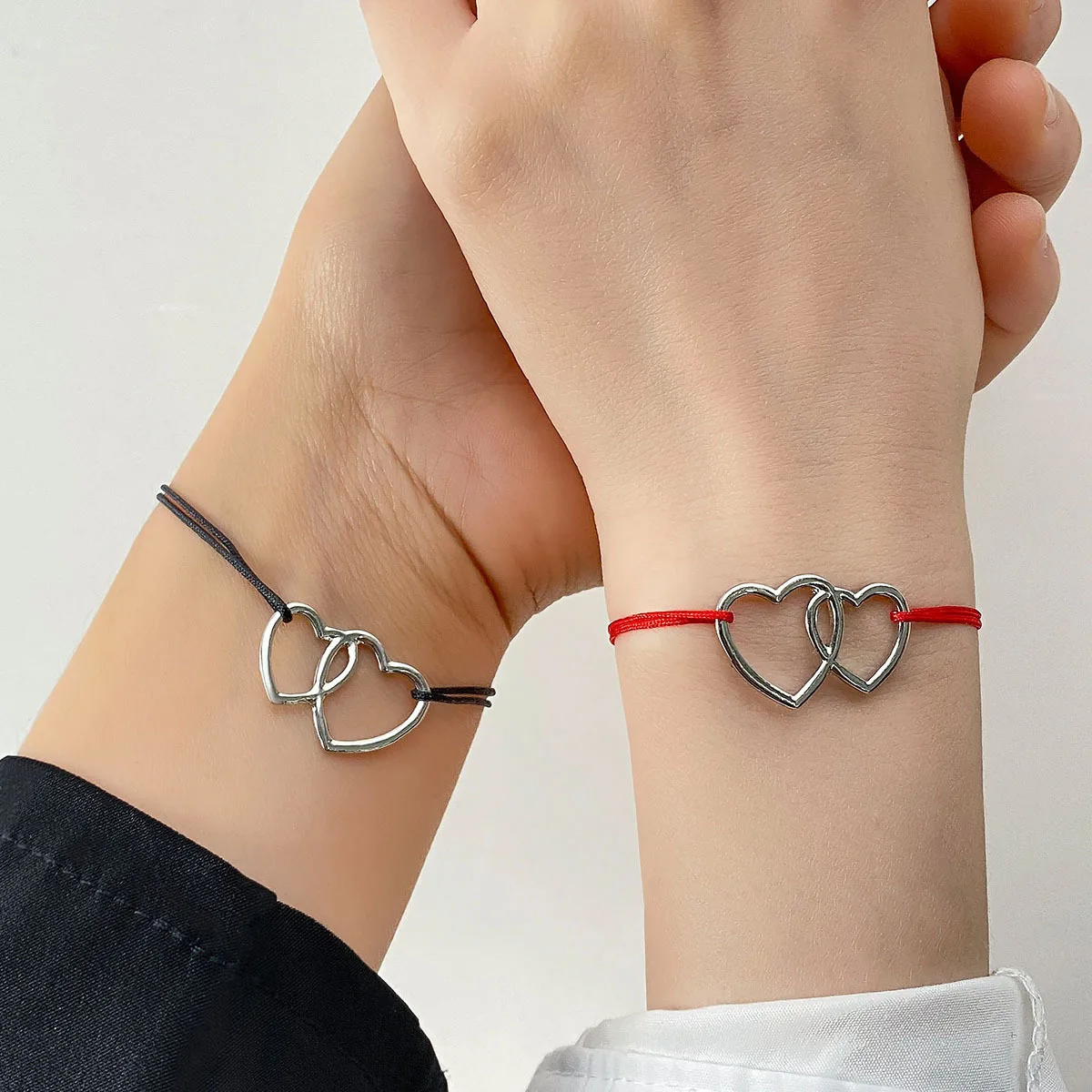 

Handmade Weaved Infinity Heart Bracelets For Women Men Lover Couple Bracelet Set Friendship Jewelry Gift BFF