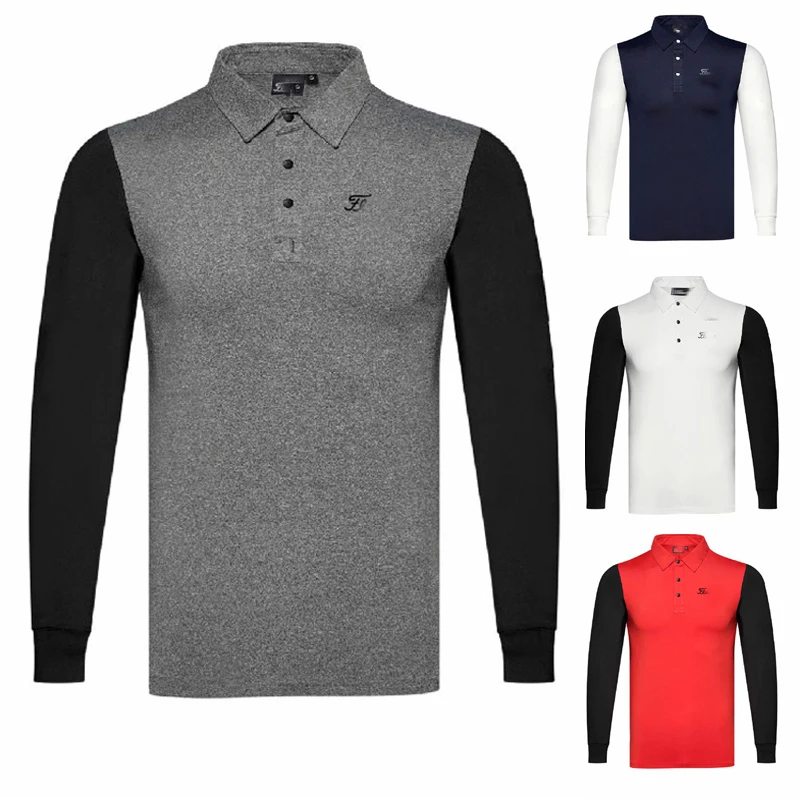 

Golf men's long-sleeved clothing polo shirt breathable and comfortable outdoor sports T-shirt jersey sweat-absorbing top