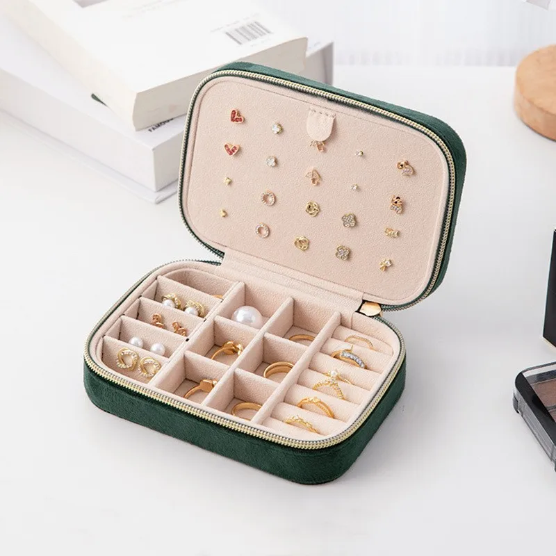 Fashion Jewelry Packaging Earring Ear Studs Ring Portable Storage Case Necklace Trinkets Display Box Protective Item Accessories