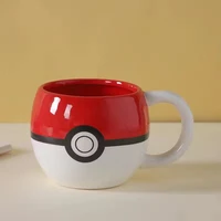 pokemon cartoon anime mug cup pokemon ball red white ceramic water cup pocket monster pok%c3%a9mon milk coffee drink cup gifts