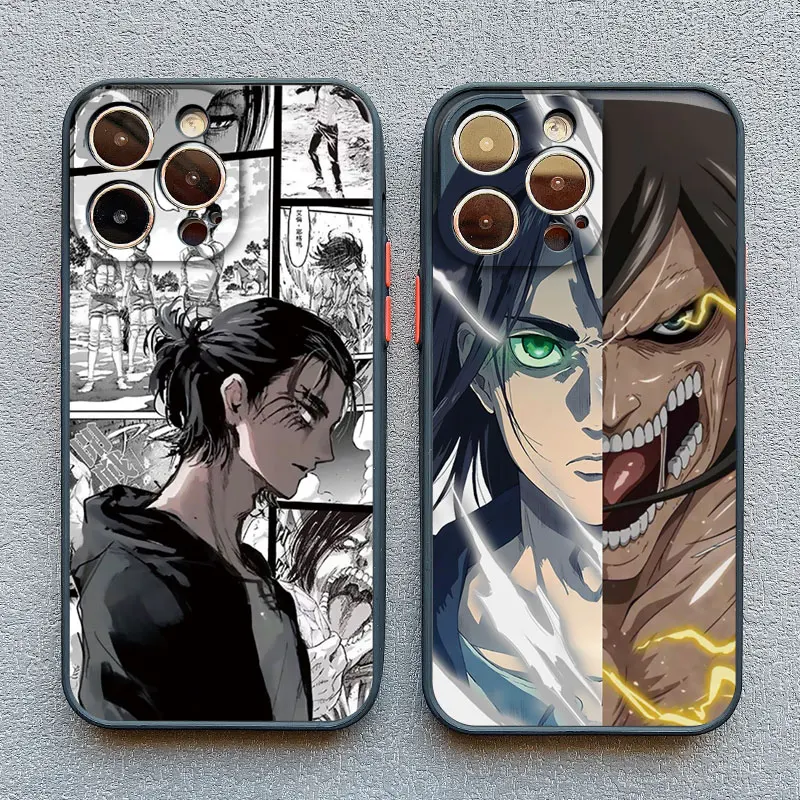 

Japanese Anime Attack On Titan Allen Phone Case For Iphone 14 11 12Mini 13 15 Pro XS MAX 8 7 Plus X SE20 XR Hard Fundas Coque