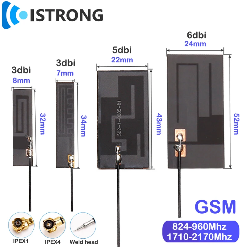 

2pcs 4G GSM Full Band Internal Antenna Built-in FPC Flexible Board Patch Antenna 3dbi Amplifier for NB-IOT GSM868 GPRS IOT Data