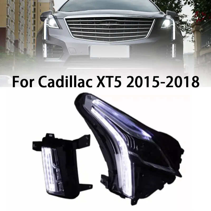 Автомобильная передняя фара для Cadillac XT5 2016 ~ Y автомобильные аксессуары DRL