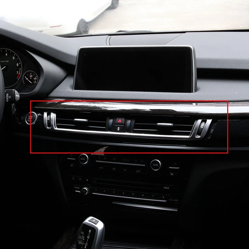 

For BMW X5 X6 F15 F16 Car-styling ABS Console Air Conditioning Vent Cover Frame Trim Stickers Accessories 2015-2017