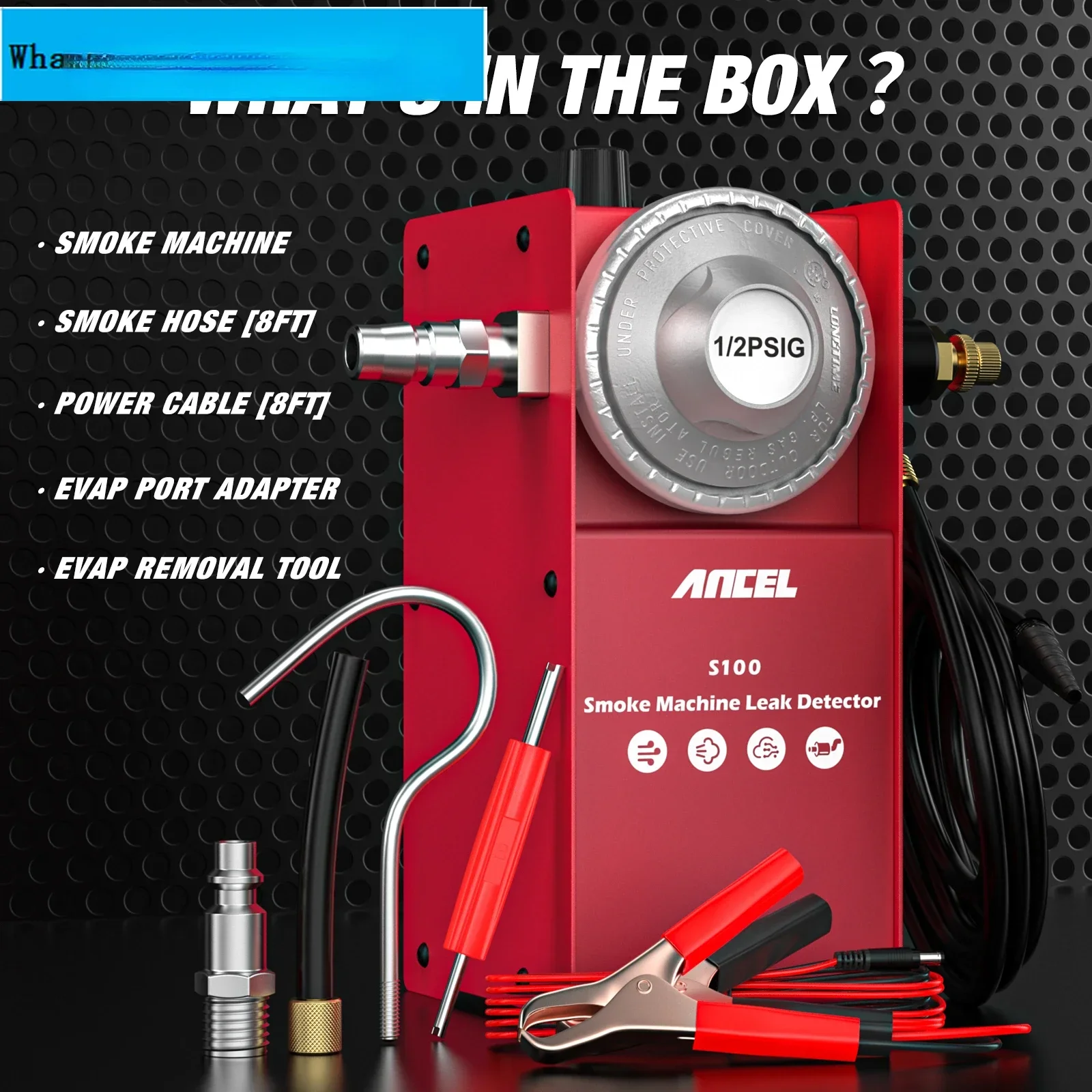 ANCEL S100 Автомобильный детектор утечки дыма EVAP Трубный генератор анализатор газа