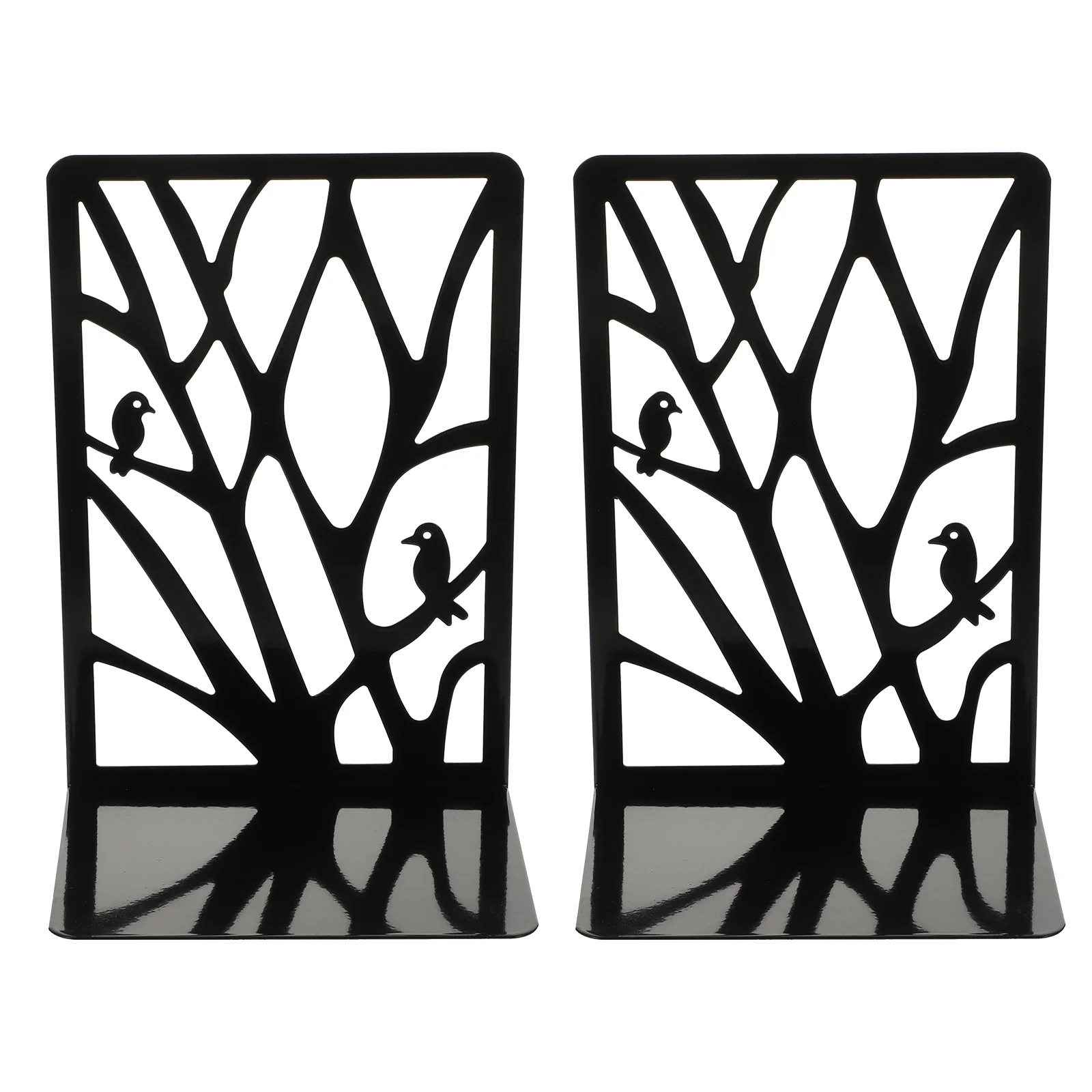 

1 Pair Iron Bookends Practical Bookshelf Hollow Book Stands Decorative Book Ends Holder Library