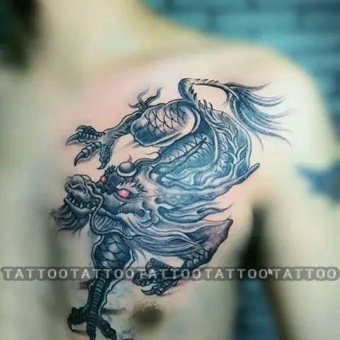 

Китайские татуировки Kirin, водостойкие Временные татуировки для женщин и мужчин, Временные татуировки, наклейки, стойкие татуировки на руку, ...