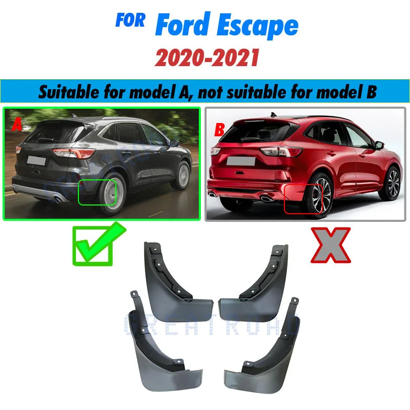 

4 шт. автомобильные брызговики для Ford Escape mk4 Kuga mk3 2020 2021 брызговики брызговики передние и задние брызговики