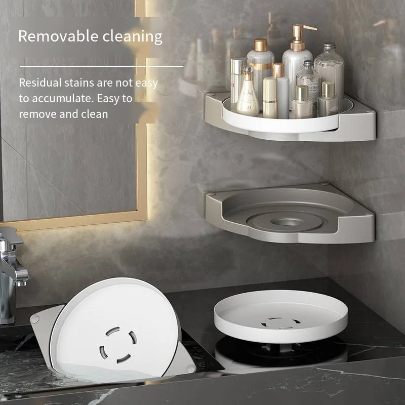 Вращающаяся настенная Съемная многофункциональная угловая полка для хранения