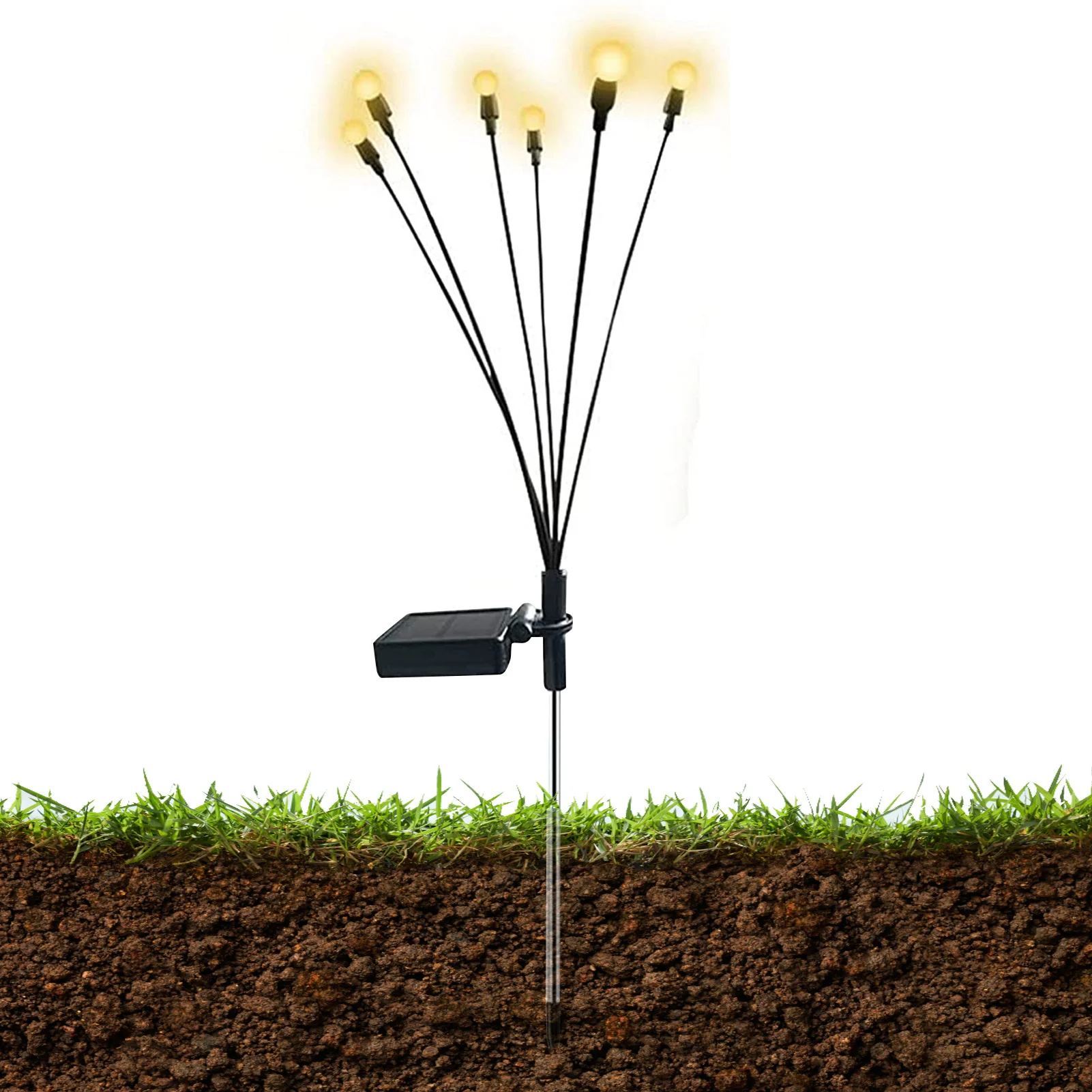 

Светлячок качающийся Солнечный садовый светильник s 6 светодиодный ные лампы Солнечный садовый светильник s уличный декоративный светильни...