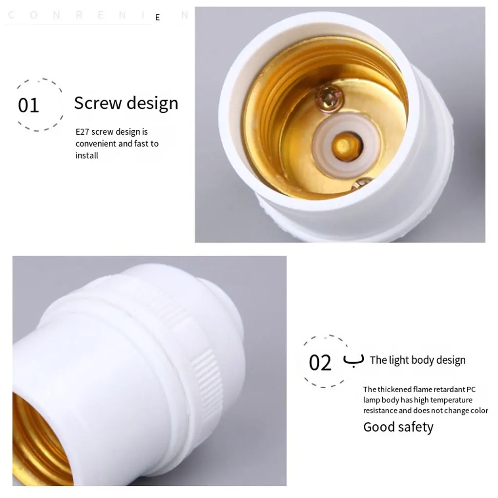 

10 Pieces Lamp Base Bulb Holder Light Socket Camping Equipment Multipurpose Lighting Device Craftsmanship LED Energy Saving