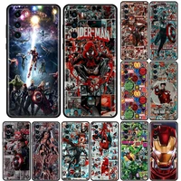 phone case for huawei p50 p50e p40 p30 p20 p10 smart 2021 pro lite 5g plus silicone case cover marvel iron man spiderman heros