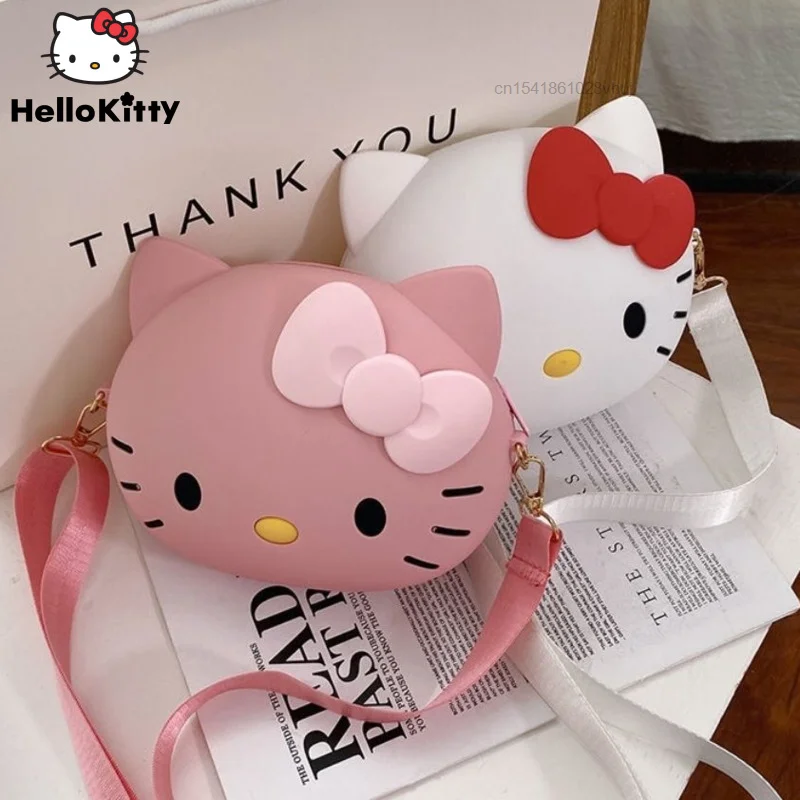 New Silicone Bag 2022 Cute Cartoon Mobile Phone Mini Bag Hello KT Cat Shoulder Messenger Bag Women's Fashion Korean Version Bags