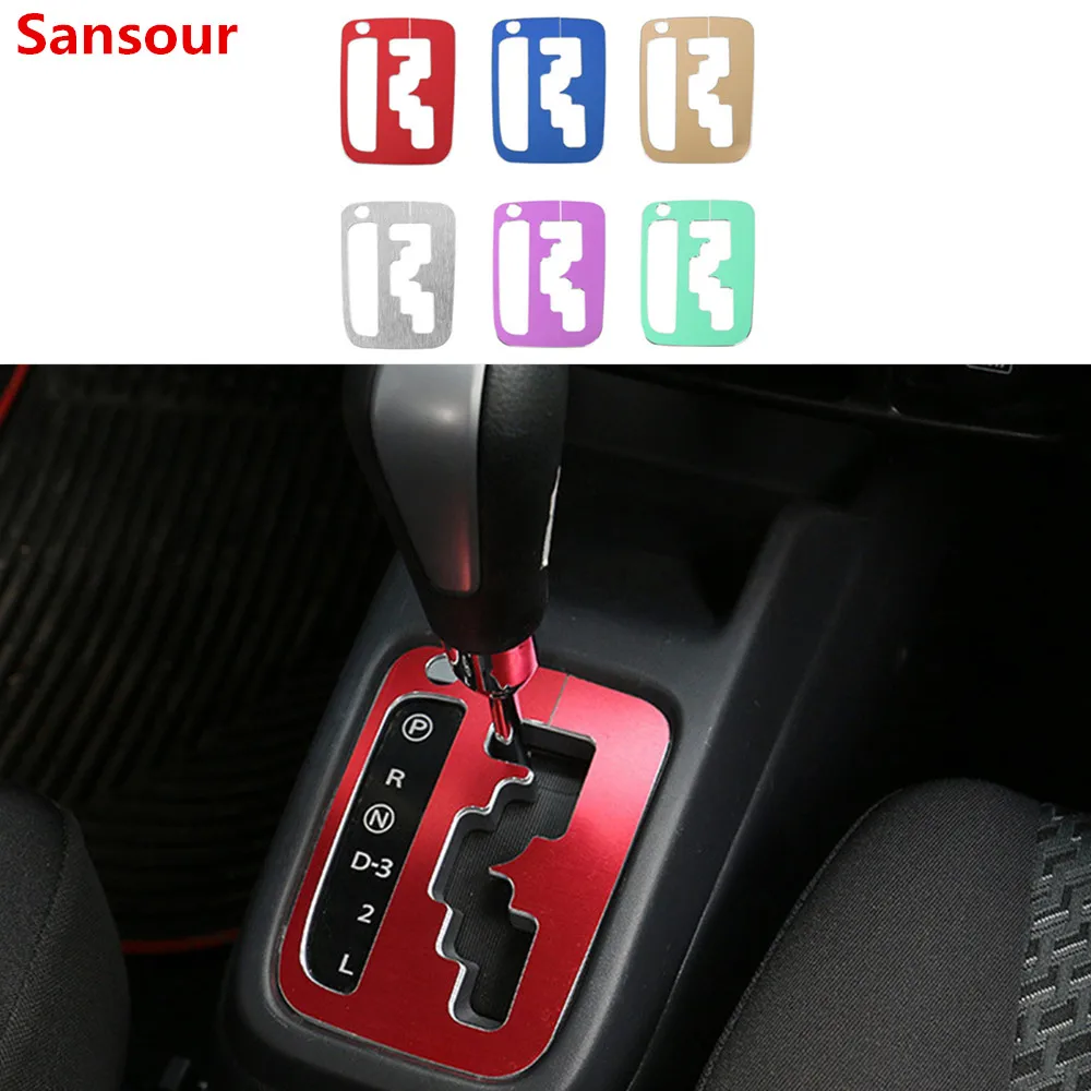 

Интерьер автомобиля Sansour из алюминиевого сплава коробка переключения передач декоративная панель для Suzuki Jimny 2007-2017 автомобильные аксессуары Стайлинг