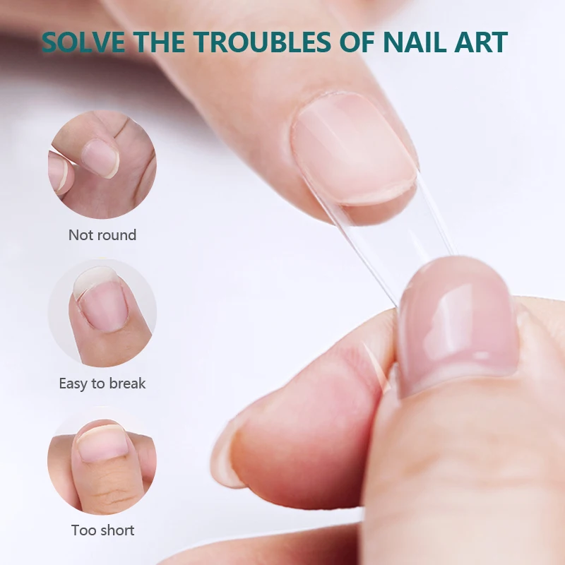 Nailpop 600 шт. профессиональные накладные ногти полуматовый миндальный гроб